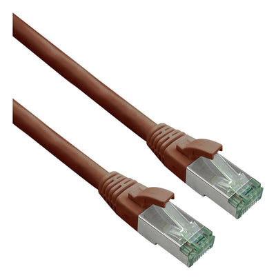 Helos Grs Certificado CAT.6A Network Cable With CAT.7 Rohkabel Tpe Braun 1,0M — image 1