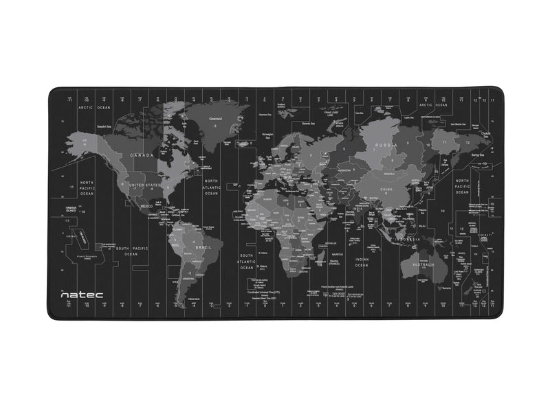 Natec Office Mouse Pad - Time Zone Map 800 X 400