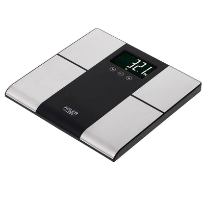 Adler Scale Bathroom Ad 8165 With Analizador, Weight Máximo 225KG, Steel Inoxidable Black — image 1
