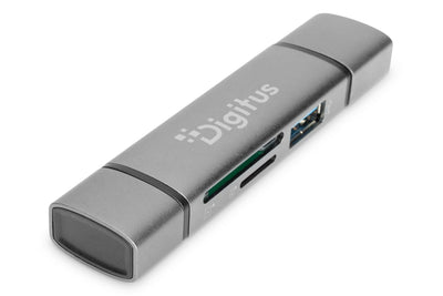 Combo Card Reader Hub USB-C + Accs USB 3.0 1X SD 1X microSD Grey — image 1