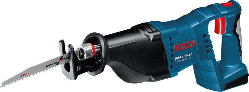 Bosch Saw Sable a Battery Professional Gsa 18V-LI Professional, 18 Voltios Blue/Black 2 Batteries Iones Litio