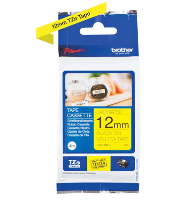 Brother TZE-631S Tape Printer Labels Black Sobre Yellow — image 1
