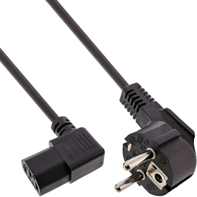 Inline 45 Pieces Bulk-pack Cable Power Type F Acodado C13 Acodado Black 1M — image 1