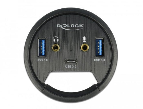 Delock 62794 Hub Interfaz USB 3.2 Gen 1 (3.1 Gen 1) Type-a 5000 Mbit/S Black — image 1