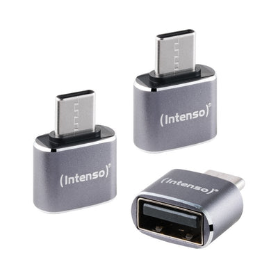 Intenso 3-PACK USB Adapter USB-A - USB-C C480C Aluminium — image 1