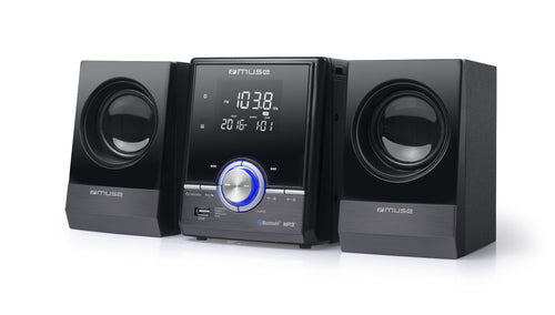 Muse Microcadena Cd MP3 Bluetooth USB Aux (M-38 Bt) Muse M-38 Bt, Home Audio Micro System, Black 1 Drives 10W, — image 1
