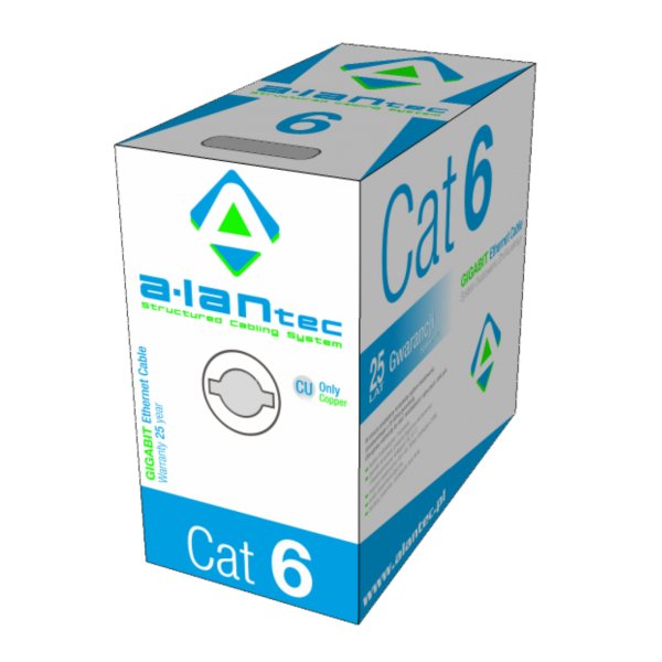 A-lan KIU6PVC305 Network Cable 305M CAT.6 U/UTP (UTP) Grey