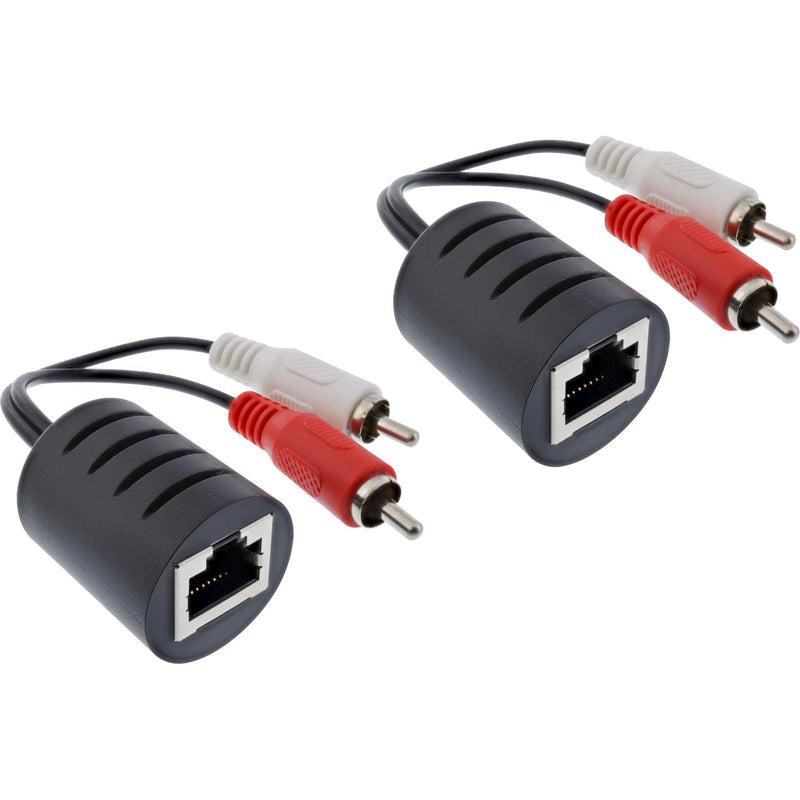 Inline Cable Rca Audio a Través LAN/Ethernet/RJ45 2 Units Set