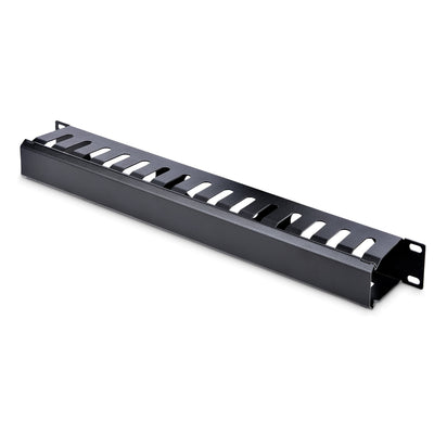 StarTech.com Panel Canaleta Horizontal 1U With Cover Gestión Cableado Racks And Perforaciones Laterales (finge — image 1