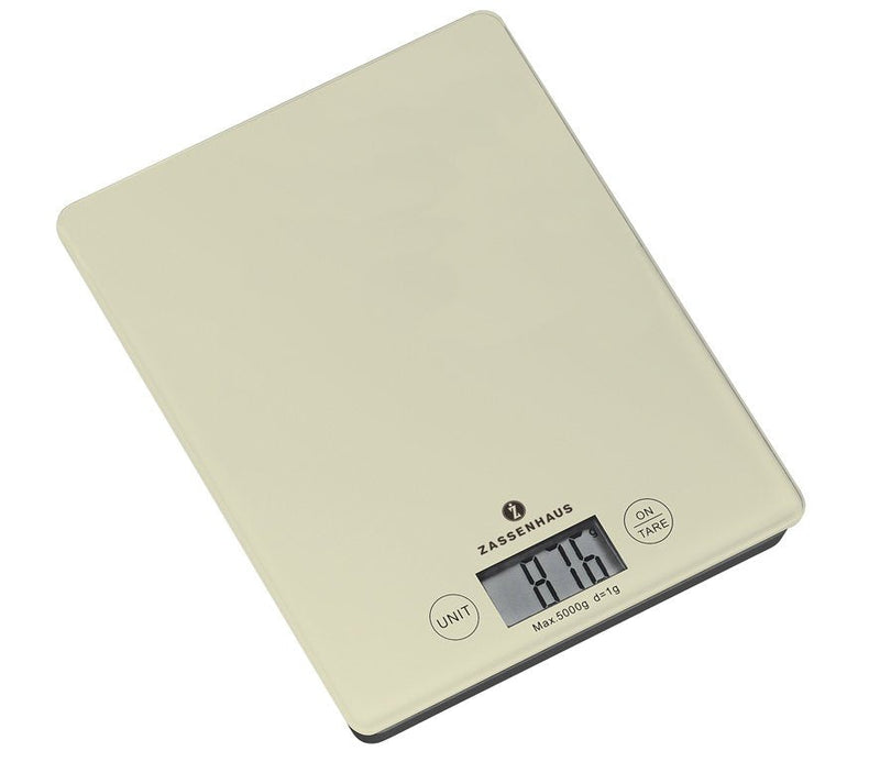 Zassenhaus Scale Balance White Encimera Rectángulo Electrónica Kitchen