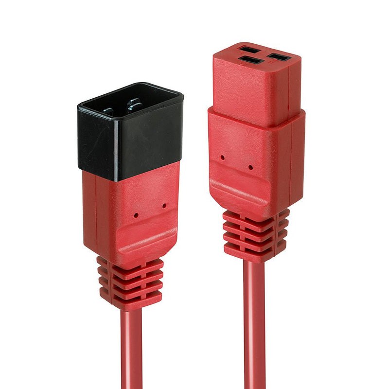 Lindy Cable Alargador Power C20 C19, 1 Tape Measure Red Cables Dispositivos Fríos 30123