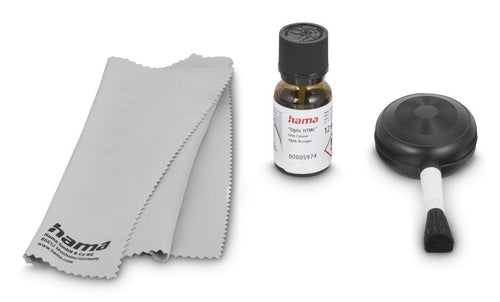Hama Wet Set Of Cleaning Cameras - Pincel Soplador - Cloth Microfibra - Limpiador Liquido - Includes Bag — image 1