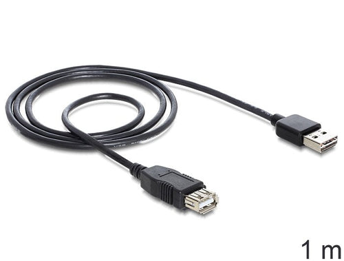 Delock Cable Easy-USB 2.0 Tipo-a - Alargo M/M 1M Black — image 1