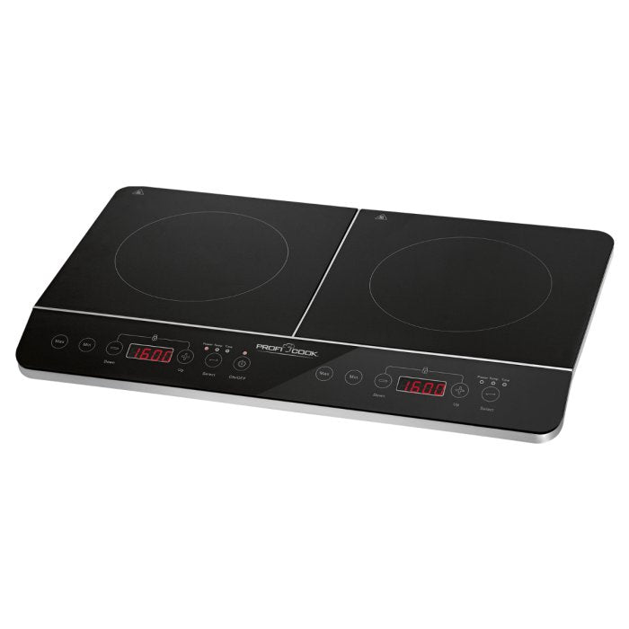 Proficook Board Inducción Double Laptop 10 Niveles Temperatura, LED Black 3500W Dki 1067
