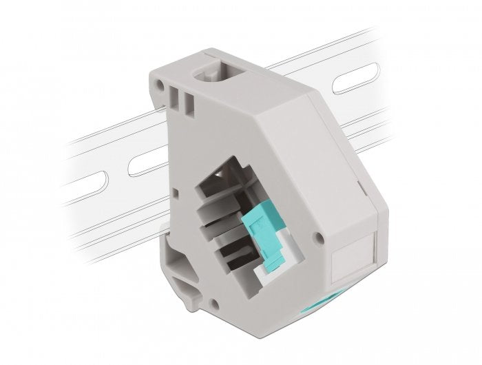 Delock Adapter Carril Din With Keystone Sc Simplex Connector Female a Sc Simplex Connector Female Aqua