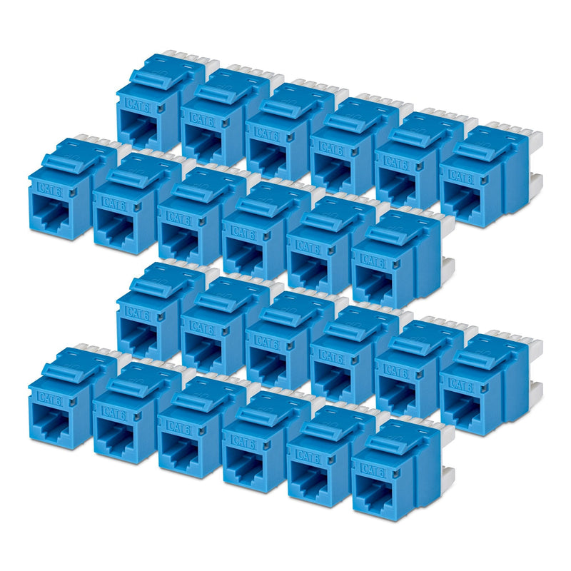 StarTech.com StarTech - Keystone Jack - 180°, 110 Punch Down - CAT.6 - UTP - RJ-45 - Blue - Conforme Taa (paqu