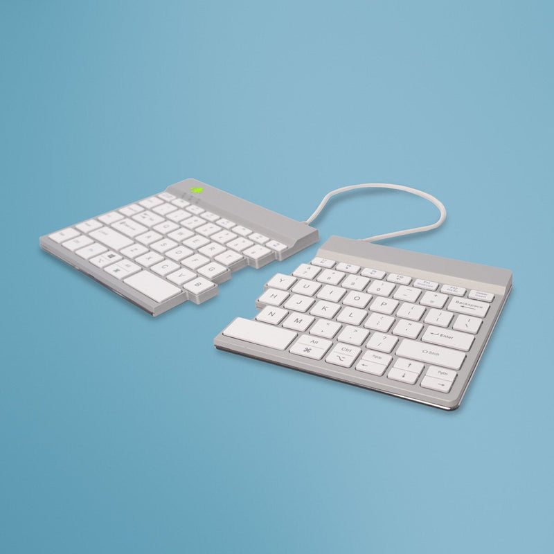 Keyboard Nórdico R-go Tools Split Break Bluetooth QWERTY White