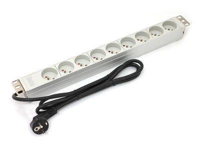 Digitus A-19-STRIP-3-IMP Unit Distribución Energía (pdu) 1U White 9 Salidas AC — image 1