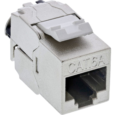 Inline 24PCS. Bulk-pack ® Keystone RJ45 Jack Slim, Snap-in, CAT.6A, Integrated Cable Tie — image 1