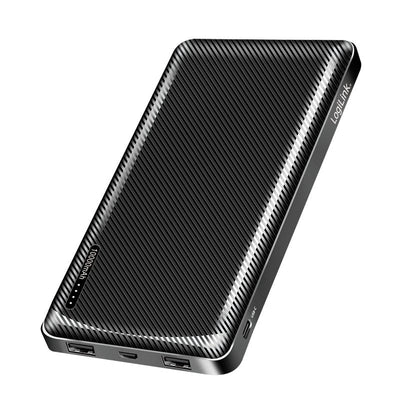 Logilink PA0316 Power Bank, Li-po, 10,000MAH, 2x Usb-a, Usb-c, Black — image 1