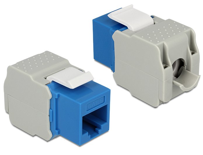 Delock Keystone Module RJ45 Female Lsa CAT.6 UTP Blue