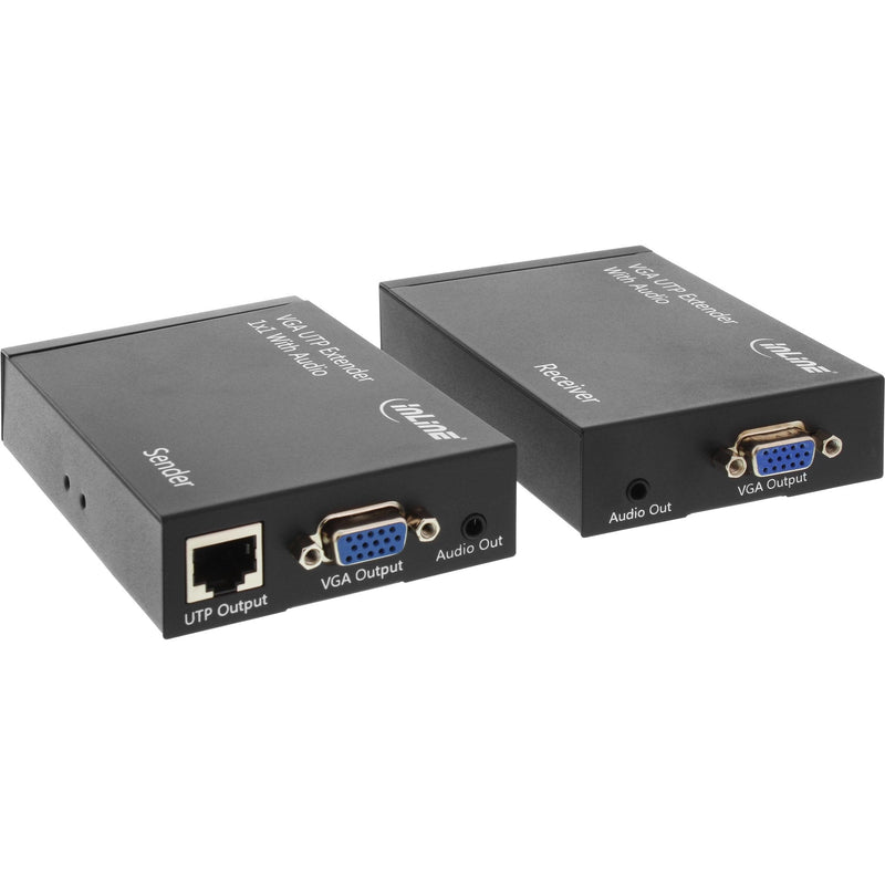 Inline VGA Extender Sobre RJ45 Network Cable UTP/STP With Audio Up To 300M