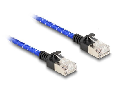 Delock 80378 RJ45 Network Cable Trenzado CAT.6A U/FTP Slim 2M Blue — image 1