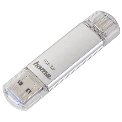 Hama Laeta Memory USB Flash Drive USB 3.0 With Cover - 128GB Capacity - 40MB/S Transferencia - Funcion Otg - U — image 1