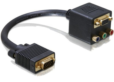 Delock Adapter VGA Male a VGA + 3X Cinchhembra — image 1