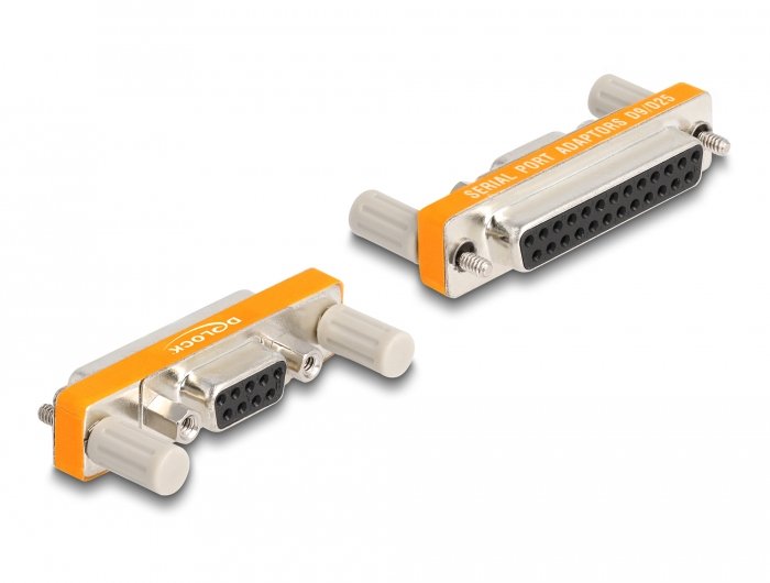 Delock 66983 Cambiador Género Cable D-sub 9 Pin D-sub 25 Pin Orange Silver