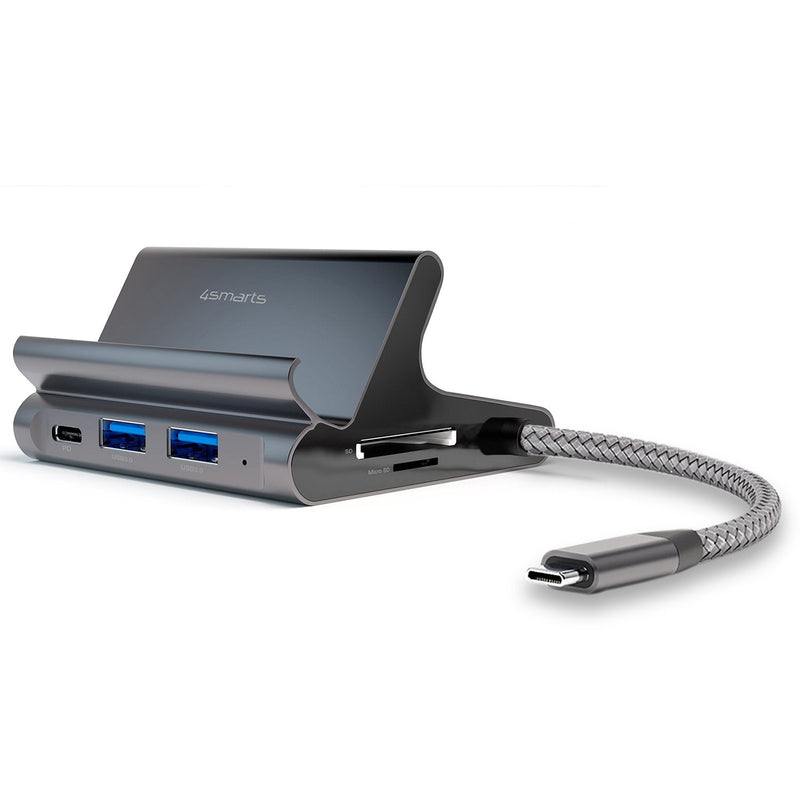 4SMARTS 7IN1 Hub Universal Tablet And Phone Stand Plus Dex-modus Grey