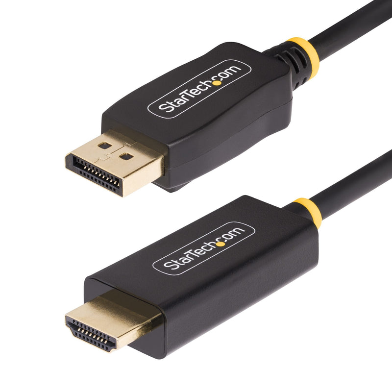 StarTech Cable .com 3.3FT (1M) DisplayPort To HDMI Adapter 4K 60HZ With Hdr, DP To HDMI 2.0B, Active Video Con