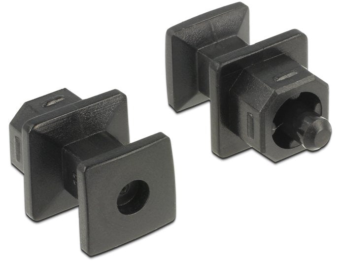 Delock Cover Antipolvo Plug Toslink With Handle 10 Pieces Black