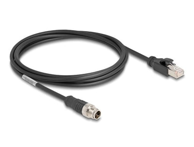 Delock 80867 Cable M12 Codificado X 8 Pin Male a RJ45 Male Pvc 2M — image 1