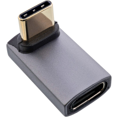 Inline® USB4 Adapter, USB-C Male/Female Angled Up/Down, Aluminium, Grey — image 1