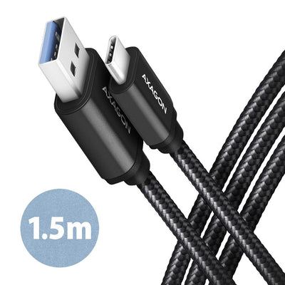 Axagon Cable HCM3-AM15AB USB-C Auf USB-A 3.2 Gen 1, Black - 1,5M — image 1