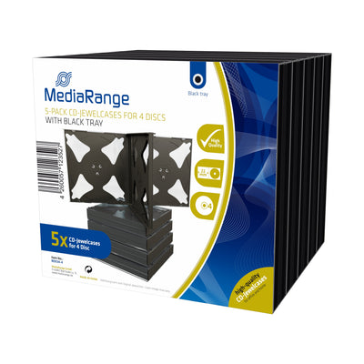Mediarange BOX34-4 Case For 4 Drives Ópticos Cd / Dvd Black 5 Pieces — image 1