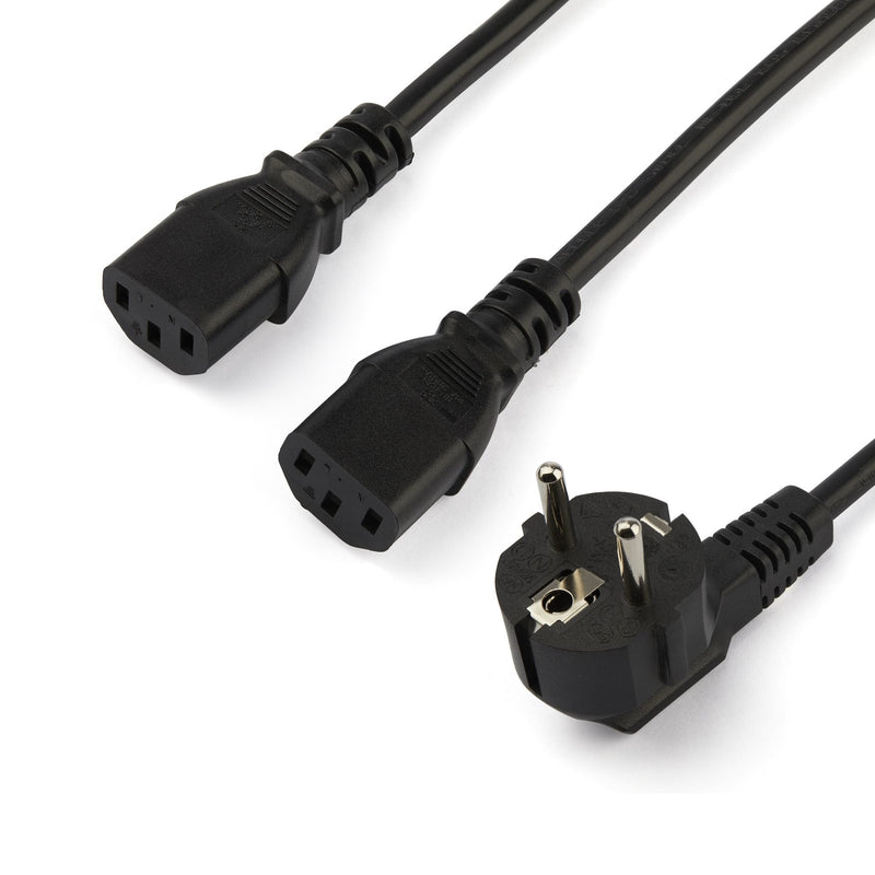 StarTech Cable 2M Power Computers Schuko CEE7 a 2X C13 And