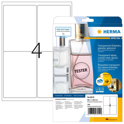 Herma Label . Transparenteee A4 99,1X139 Mm Lámina Glossy 100 Pieces — image 1