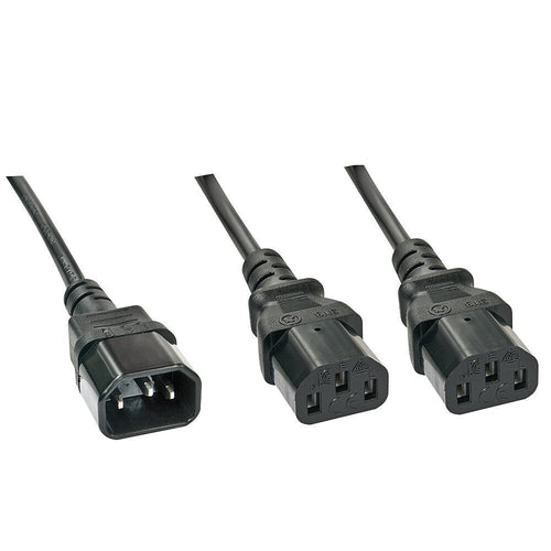 Lindy Iec-cable Power C14 An 2X IEC C13 1M — image 1