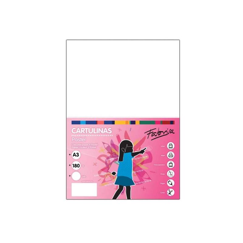 Fabrisa Pack 100 Cartulinas 180G/M² - Size A3 - White