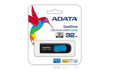 ADATA USB Flash Drive 128GB USB 3.0 Dashdrive UV128 Black — image 1