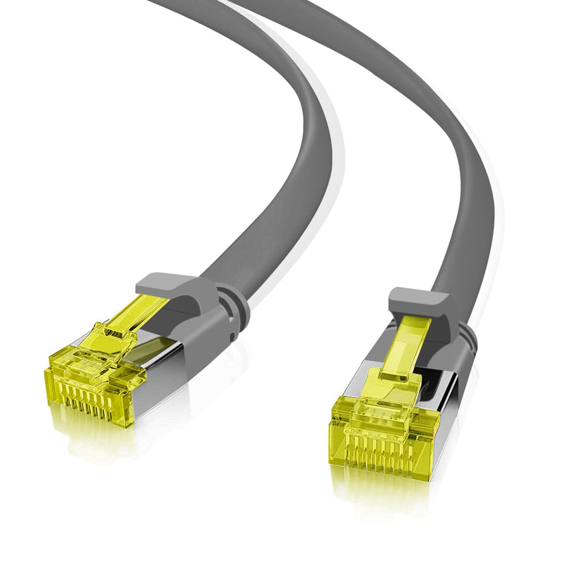Helos Ultra Flaches Patchkabel U/FTP CAT.6A Grey 1,0M