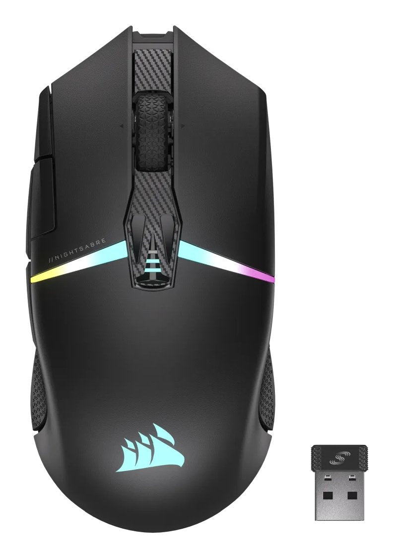 Corsair Mouse Wireless Gaming Nightsabre RGB Bt Optico Black CH-931B011-EU