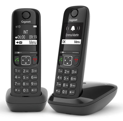Gigaset AS690 Duo Phone Dect/Analógico Identificador Llamadas Black — image 1