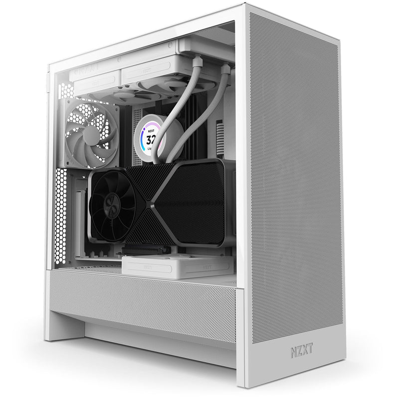 Nzxt PC Case H5 Flow 2024 Glass Tempered CC-H52FW-01 White