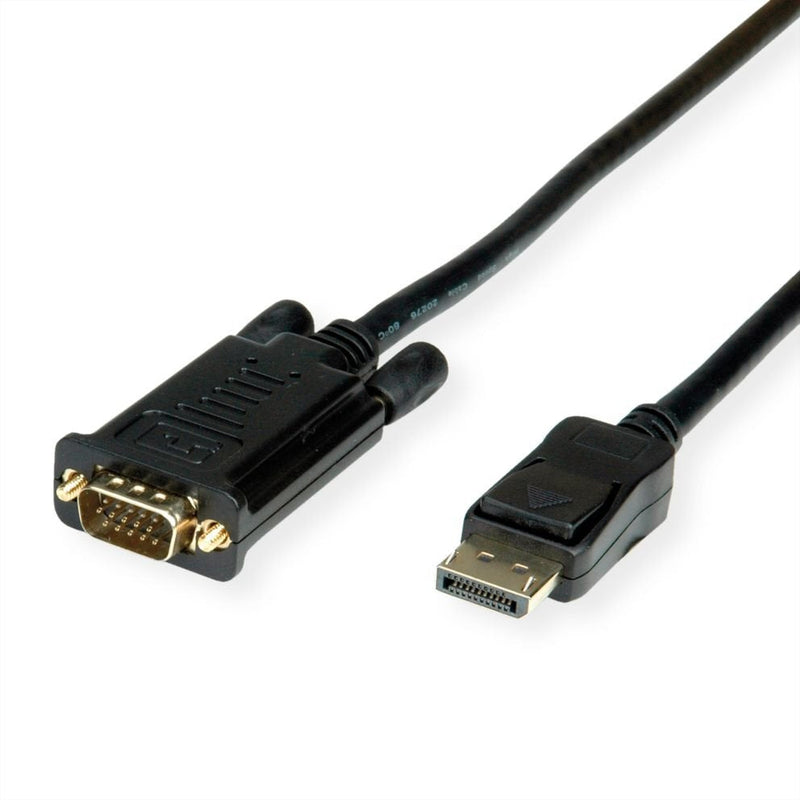 Value Cable DisplayPort-VGA, DP St - VGA St, Black 5M