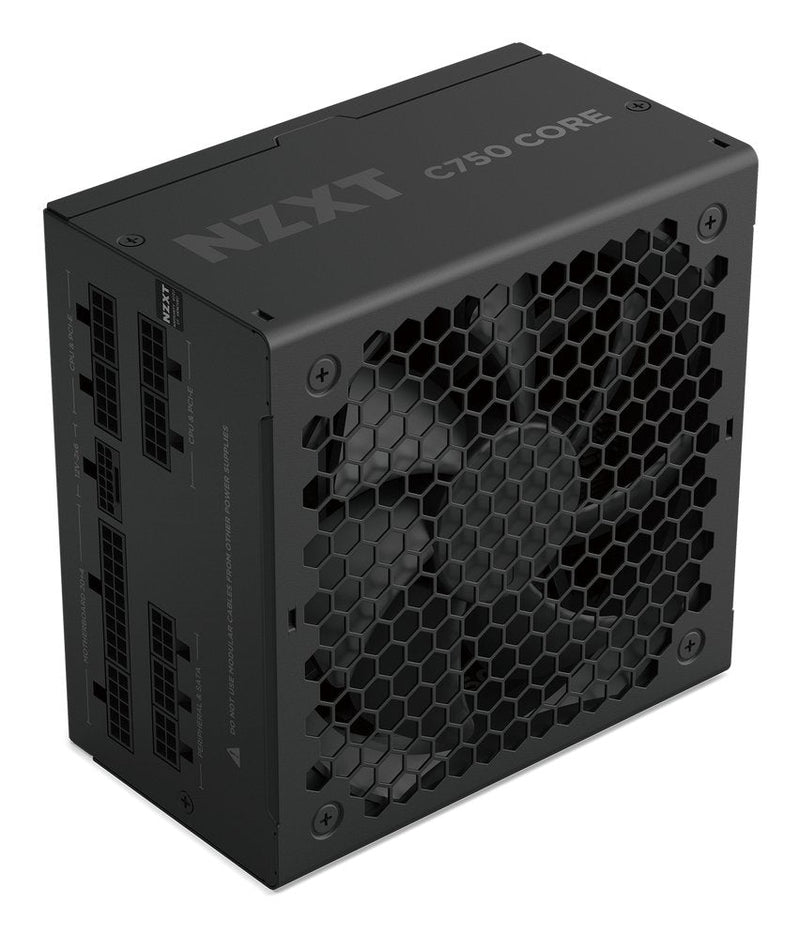 Nzxt Power Supply C1000 Gold Core Black 1X GPU High Power 12 Pines, 3X Pcie, Gestión Cables, 1000VA
