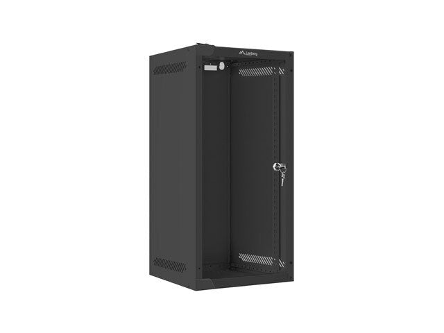 Lanberg Cabinet Rack 10 Assembly Wall 12U / 280X310 Autoarmas (paquete Flat With Door Glass Black