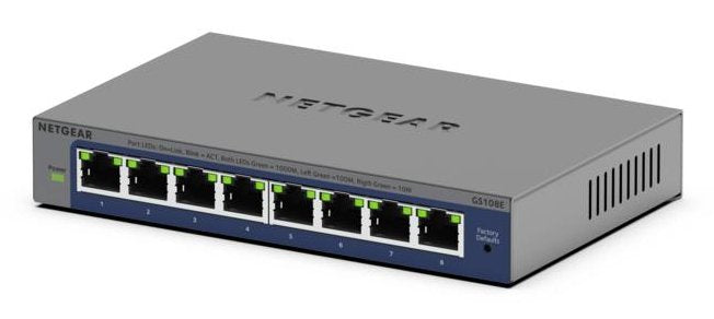 NETGEAR Switch GS108E, Switch Grey GS108E-400EUS